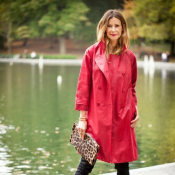 LE TRENCH Red Trench Coat NWT - Picture 2 of 11